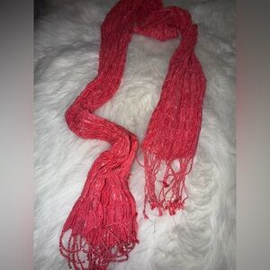 Elegant Pink Knit Scarf